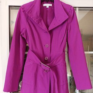 New York & Company Fuchsia Purple Trench Coat